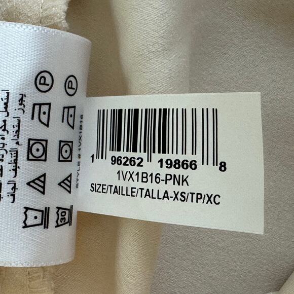 BCBGeneration Pants Womens XS Paperbag Waist Tie Belt Pale Pink Pull On READ - Picture 9 of 15